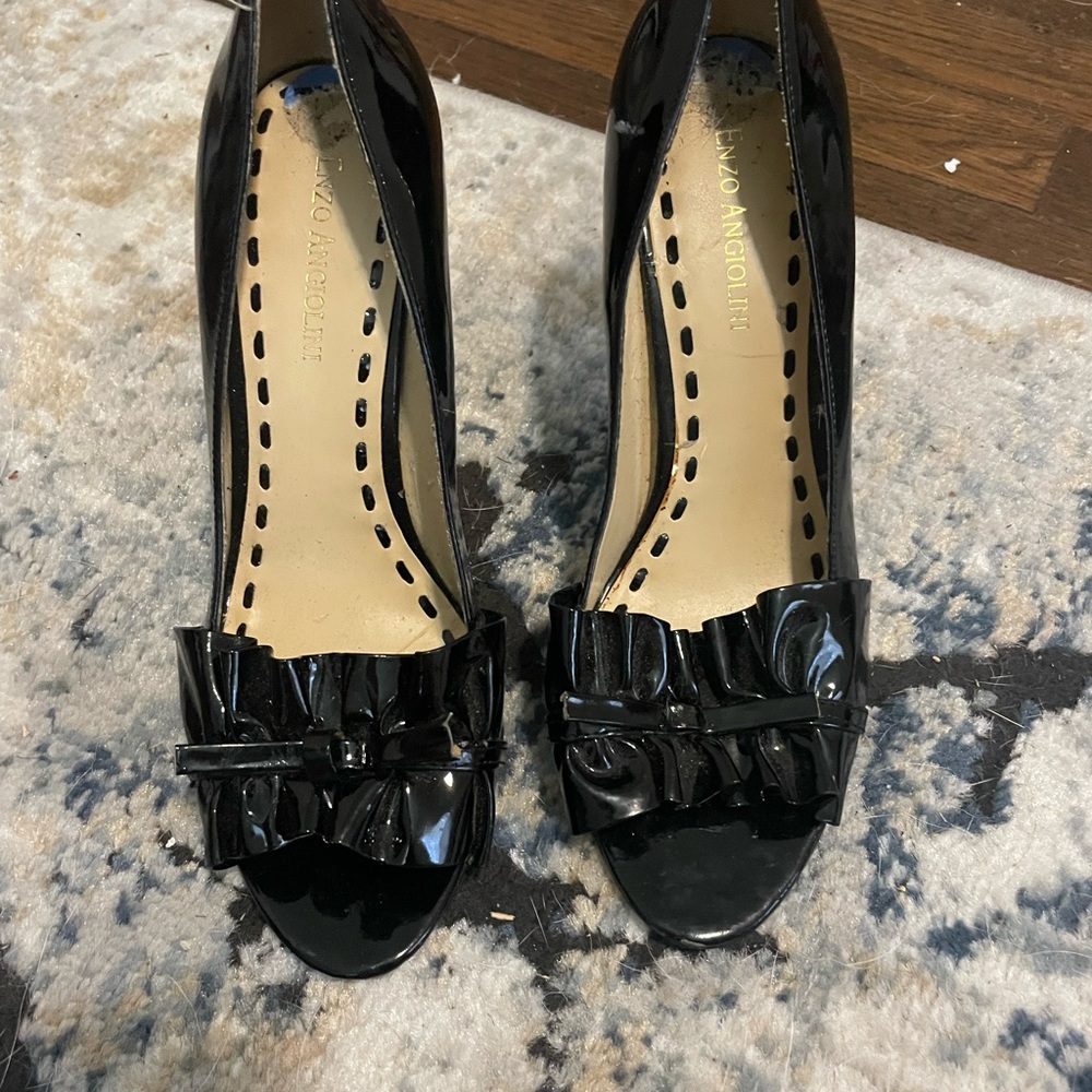 Enzo black heels